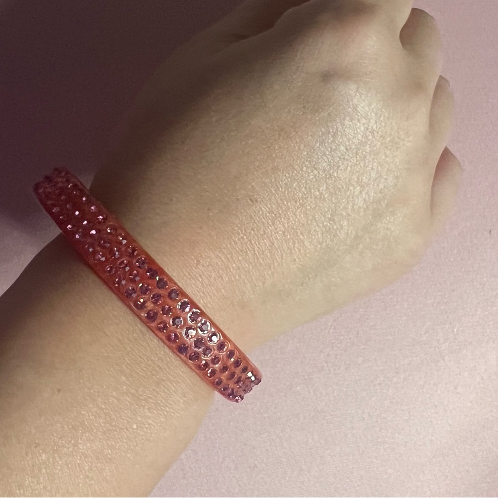 Pink Rhinestone Cuff Bracelet - Picture 4 of 4